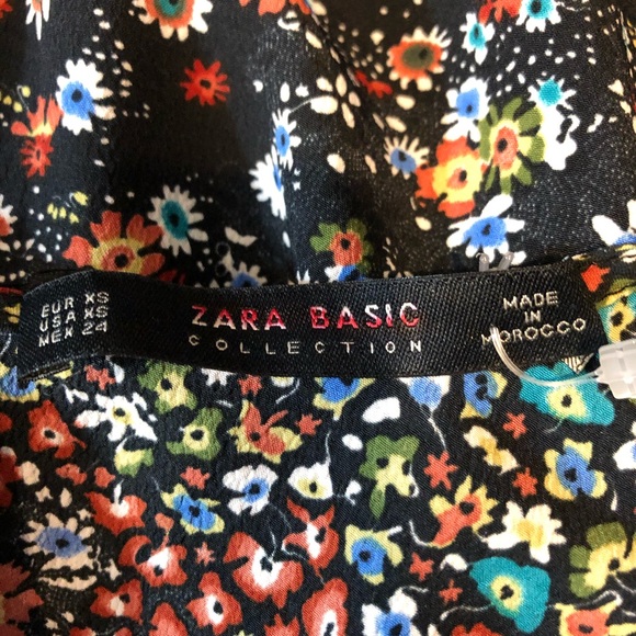 Zara Basic XS Floral V-Neck Long Sleeve Romper - Picture 8 of 8